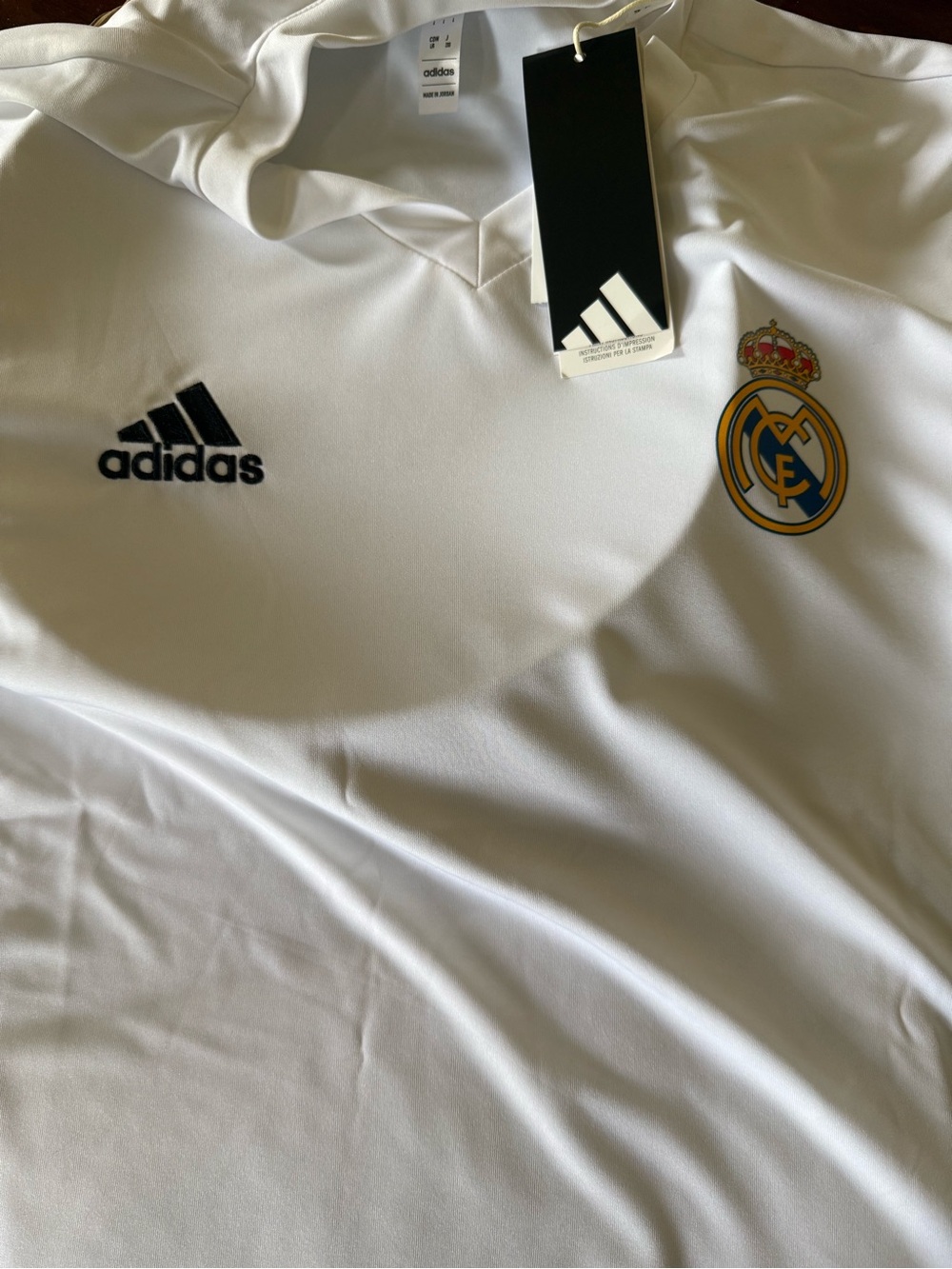 Large Adidad Real Madrid Soccer Jersey New